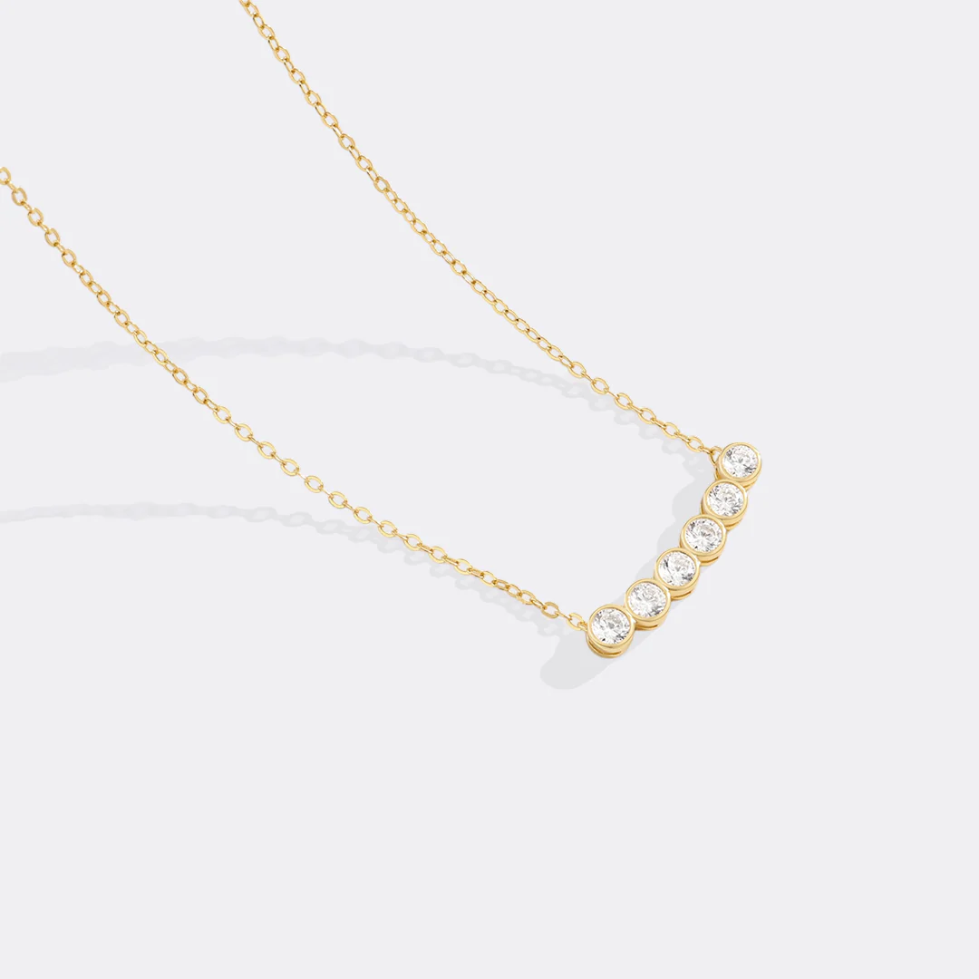 Classic Bezel-Set Diamond Necklace