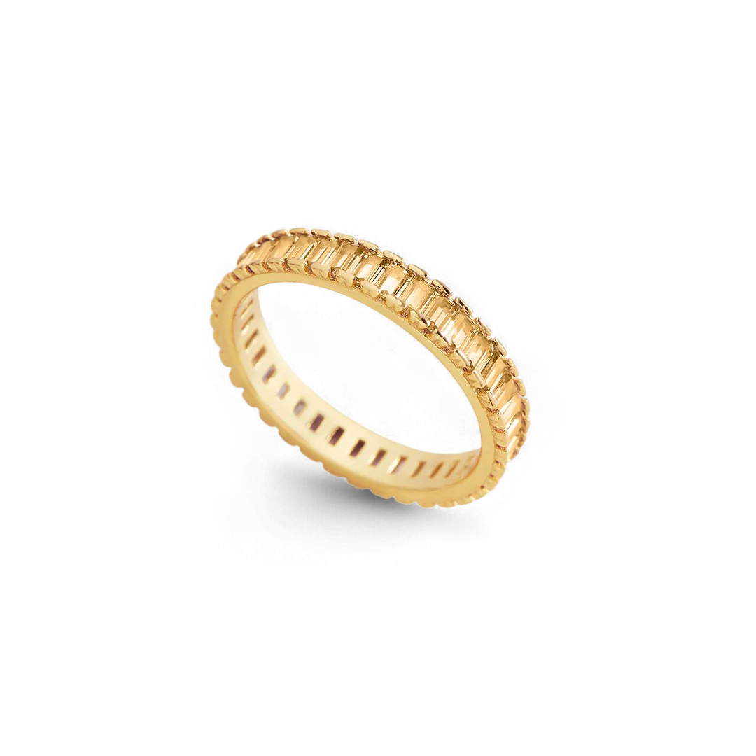 Baguette Birthstone Eternity Band