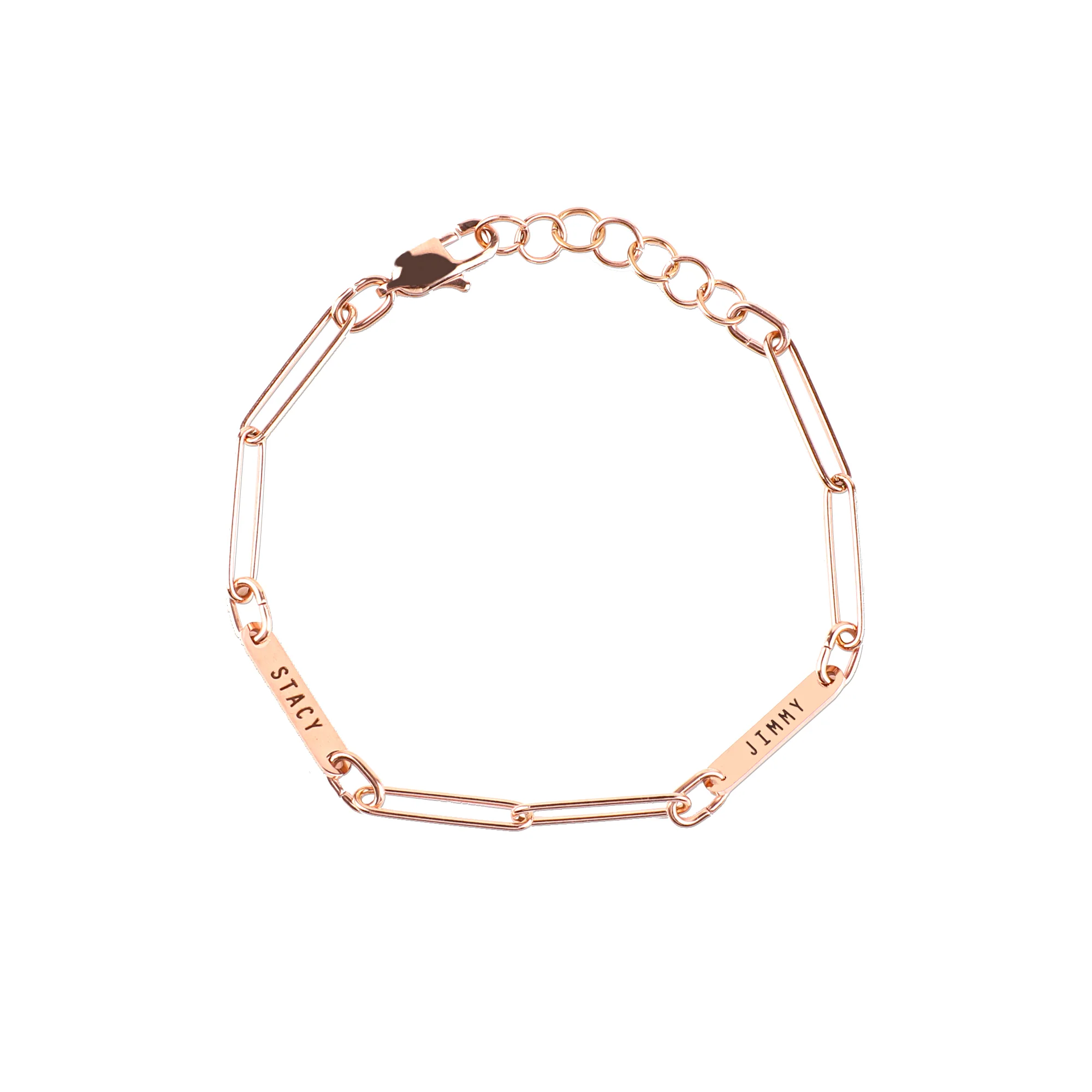 Personalized Paperclip Name Bracelet