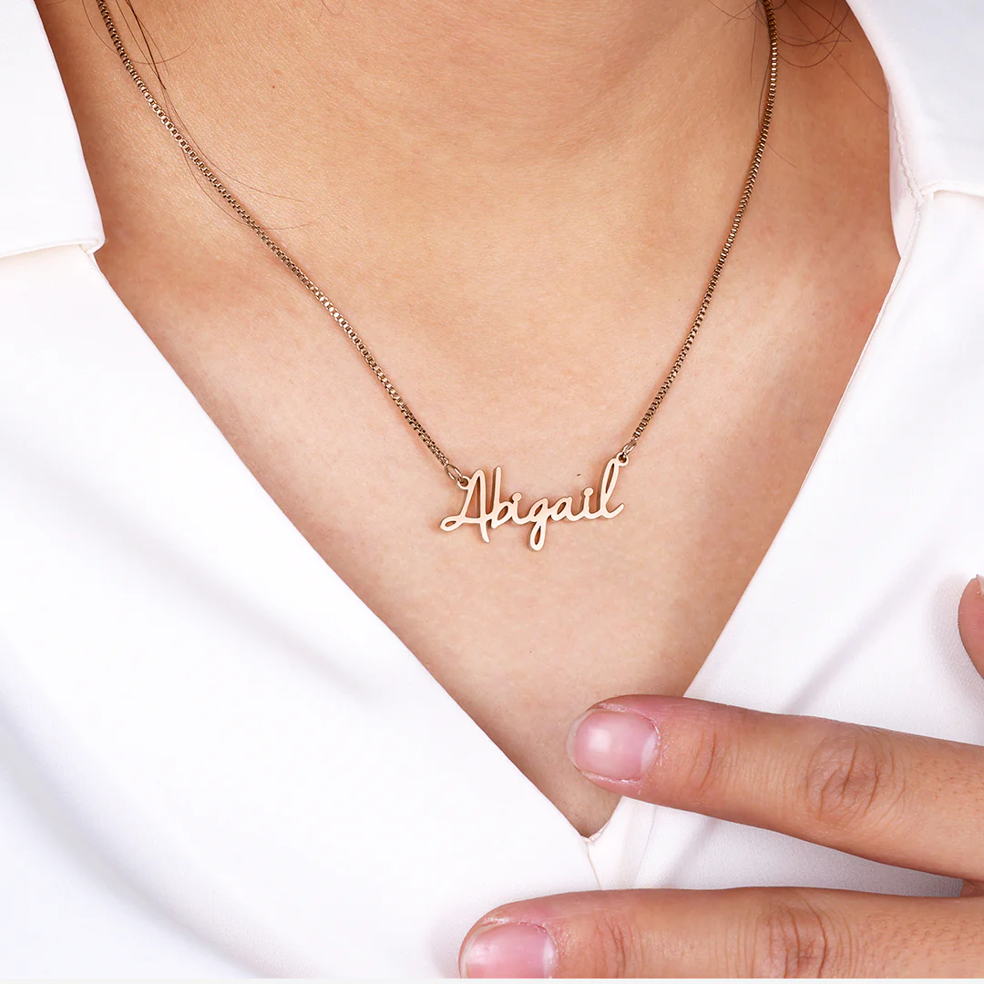 Fairy Name Necklace with Box Chain