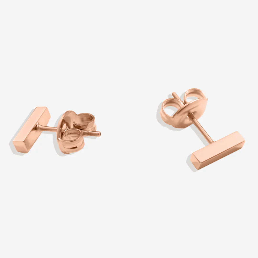 Dainty Bar Stud Earrings