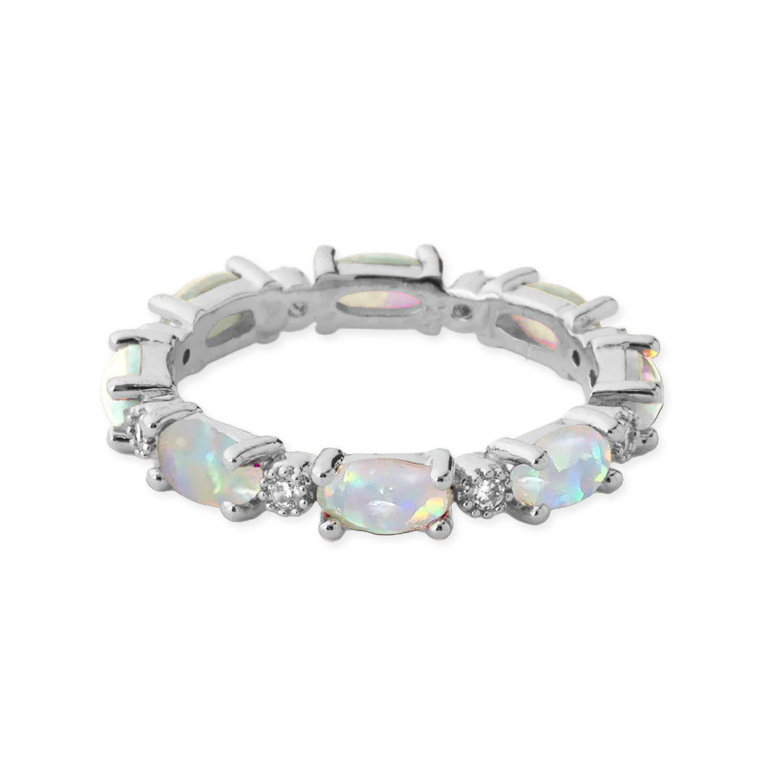 Eternity Fire Opal Ring