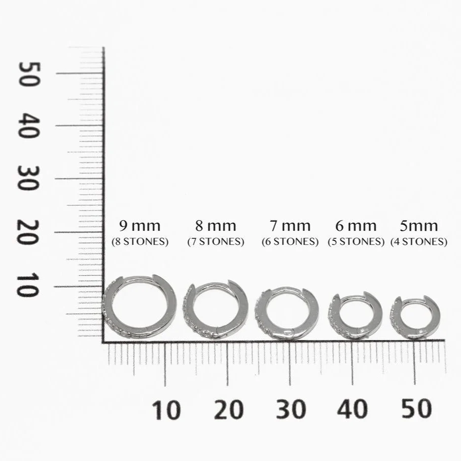 Pave Huggie Hoop Earrings