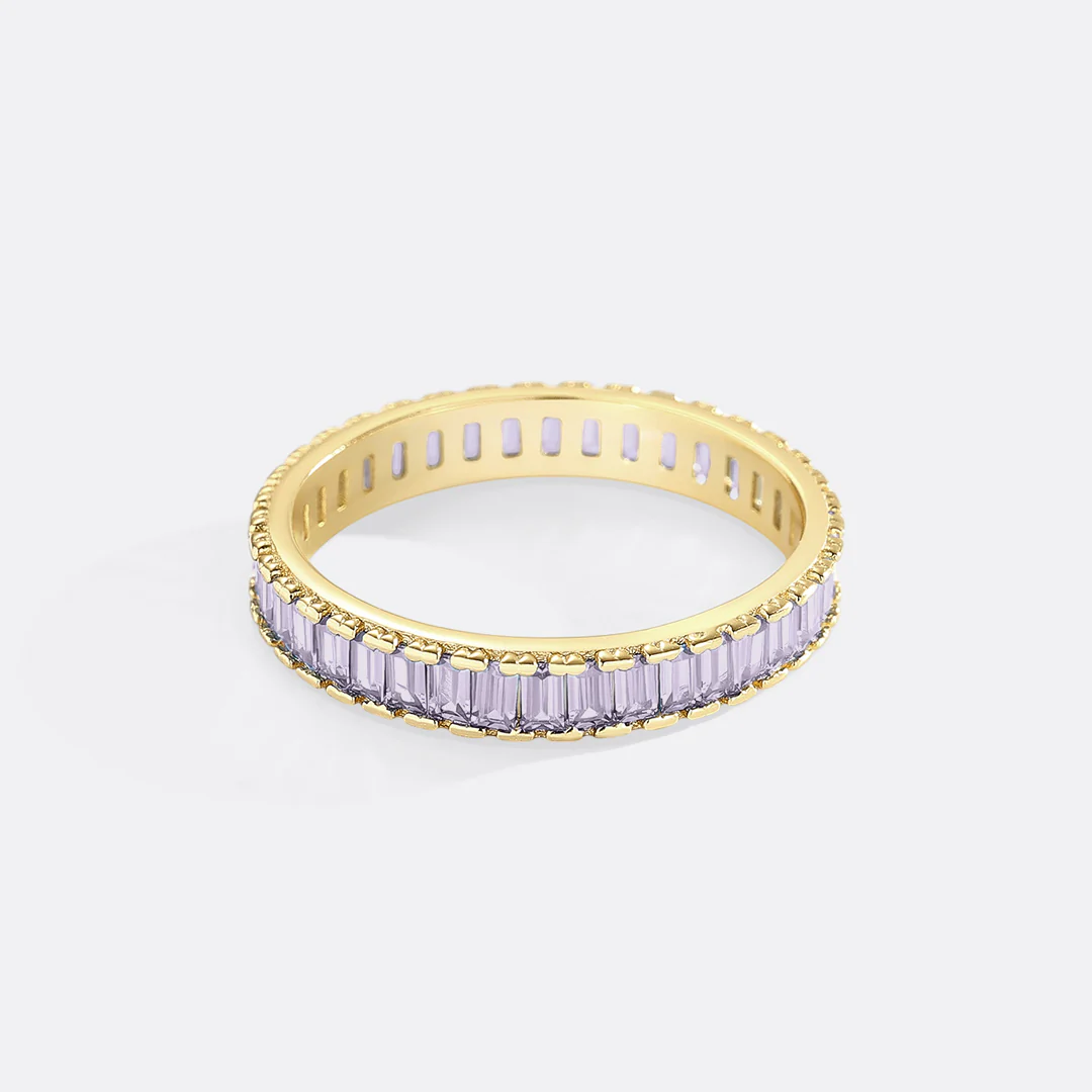 Baguette Birthstone Eternity Band