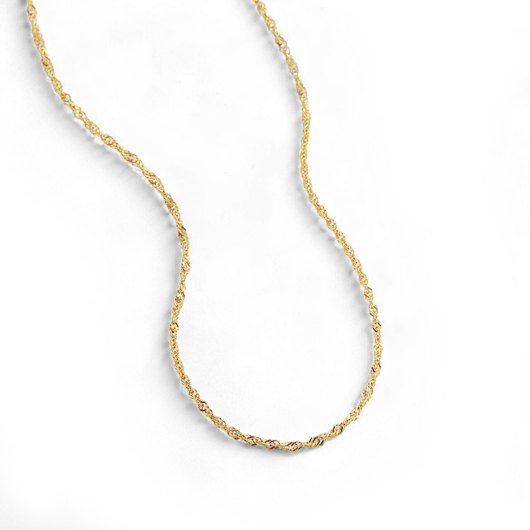 2mm Singapore Twist Chain Necklace