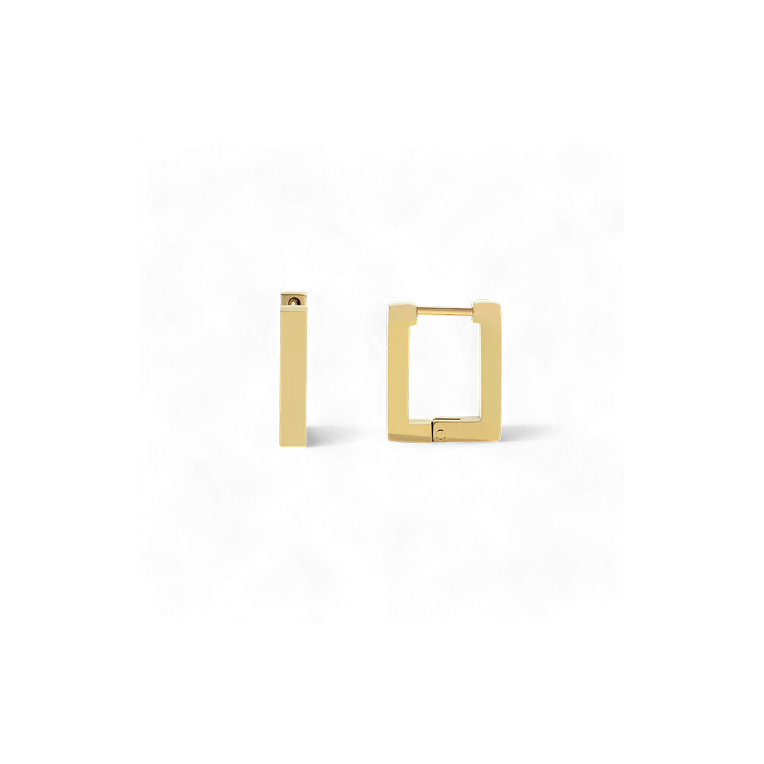 Chunky Square Huggie Earrings