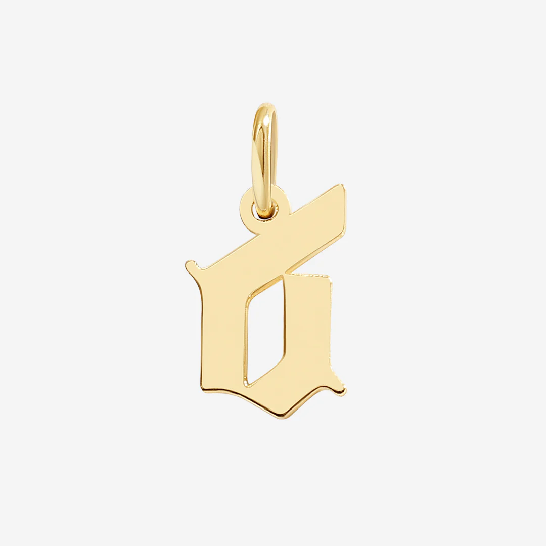 Old English Letter Charm