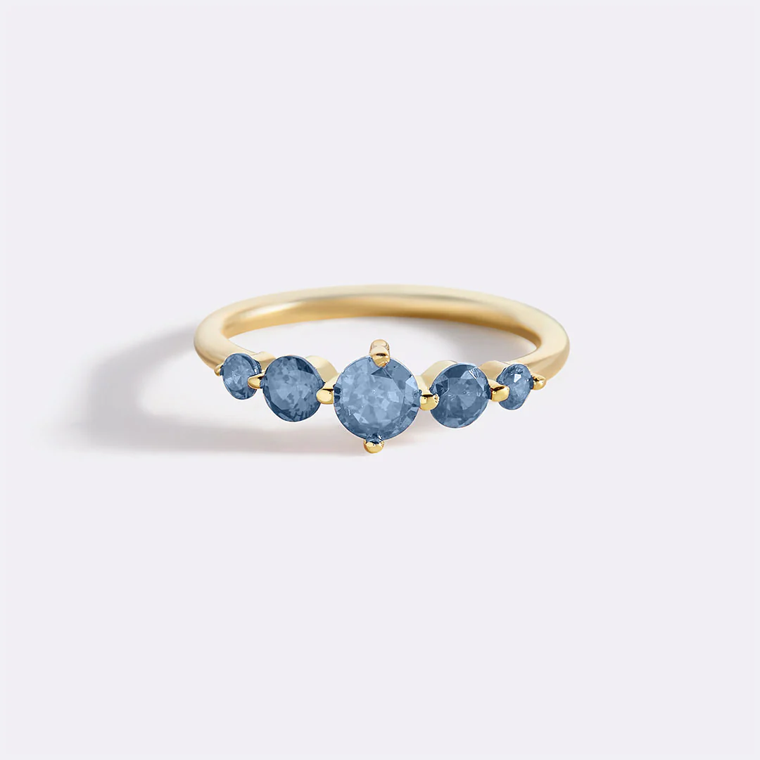 Five Stone Statement Birthstone Ring