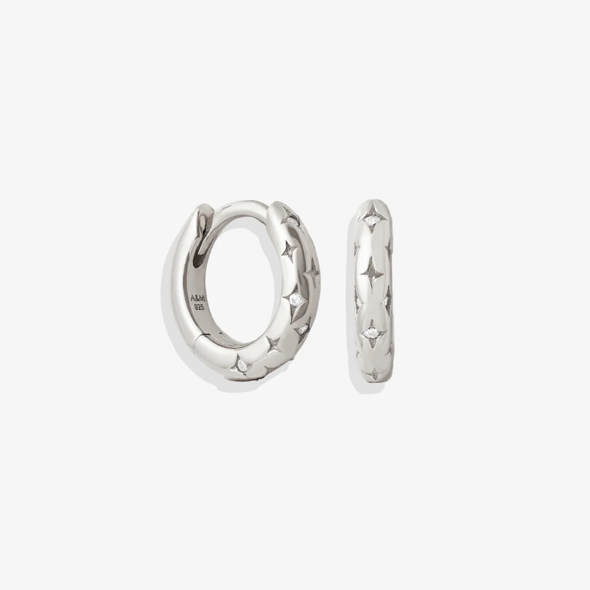 Falling Stars Huggie Hoop Earrings