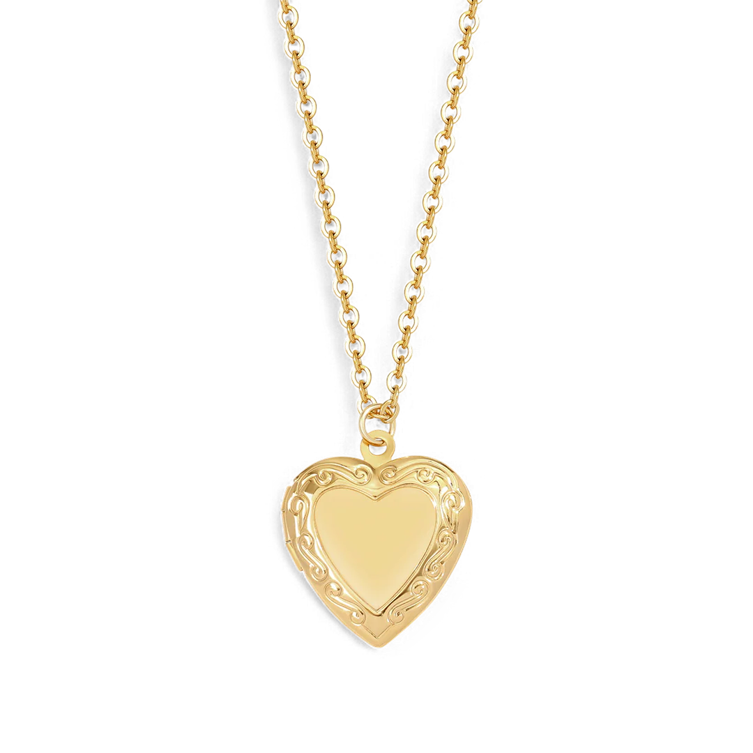 Personalized Heart Locket Necklace