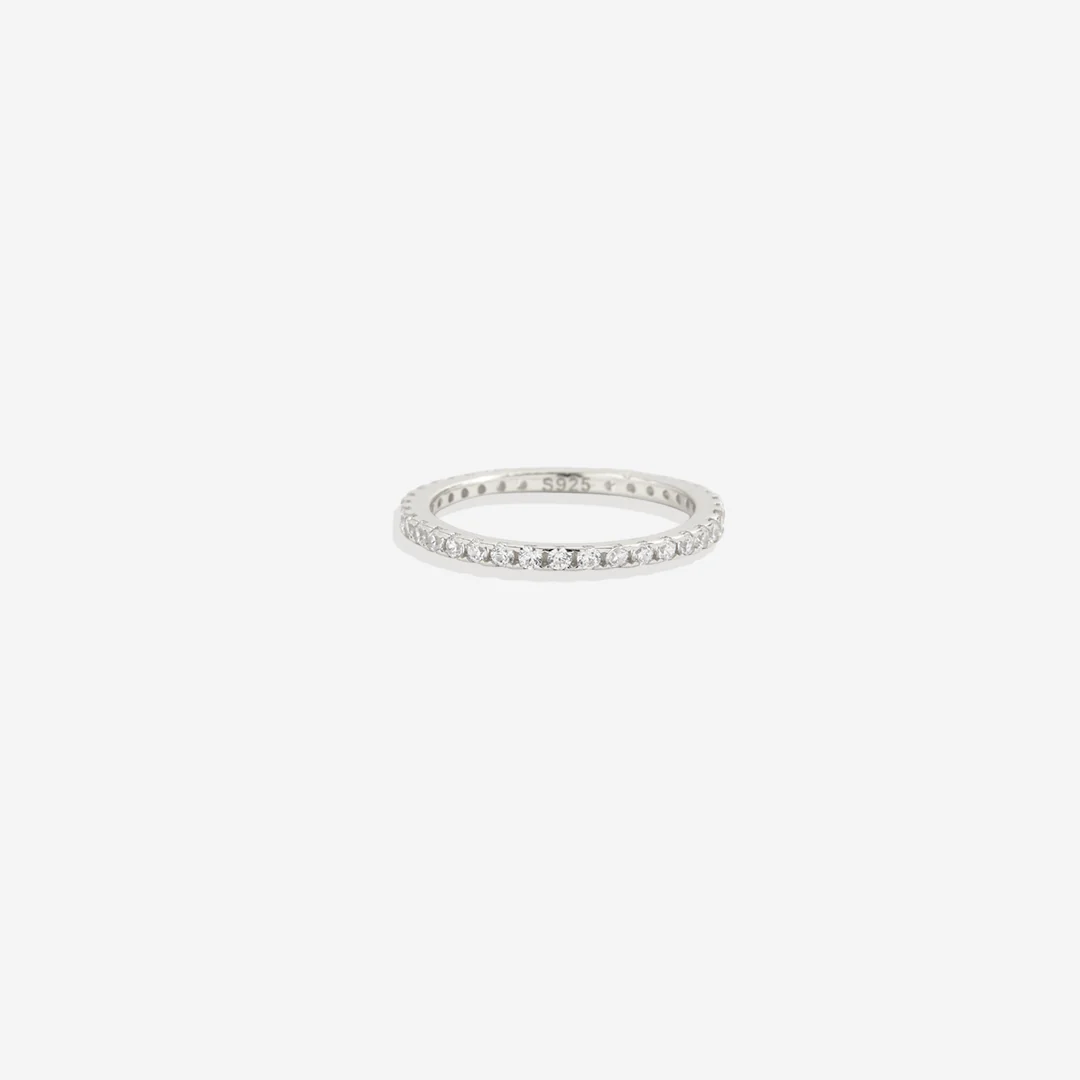 April Birthstone Eternity Stacking Ring