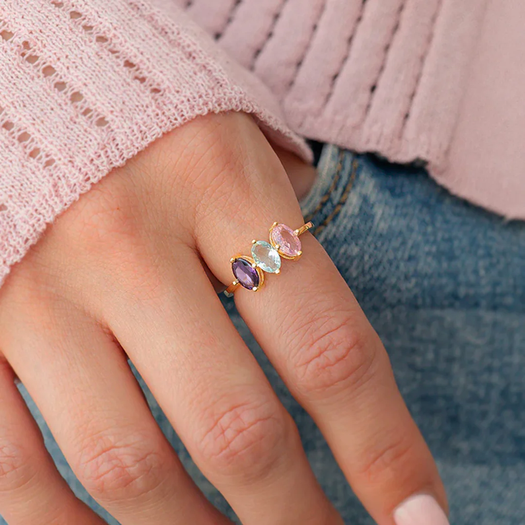 Birthstone Marquis-Cut Ring