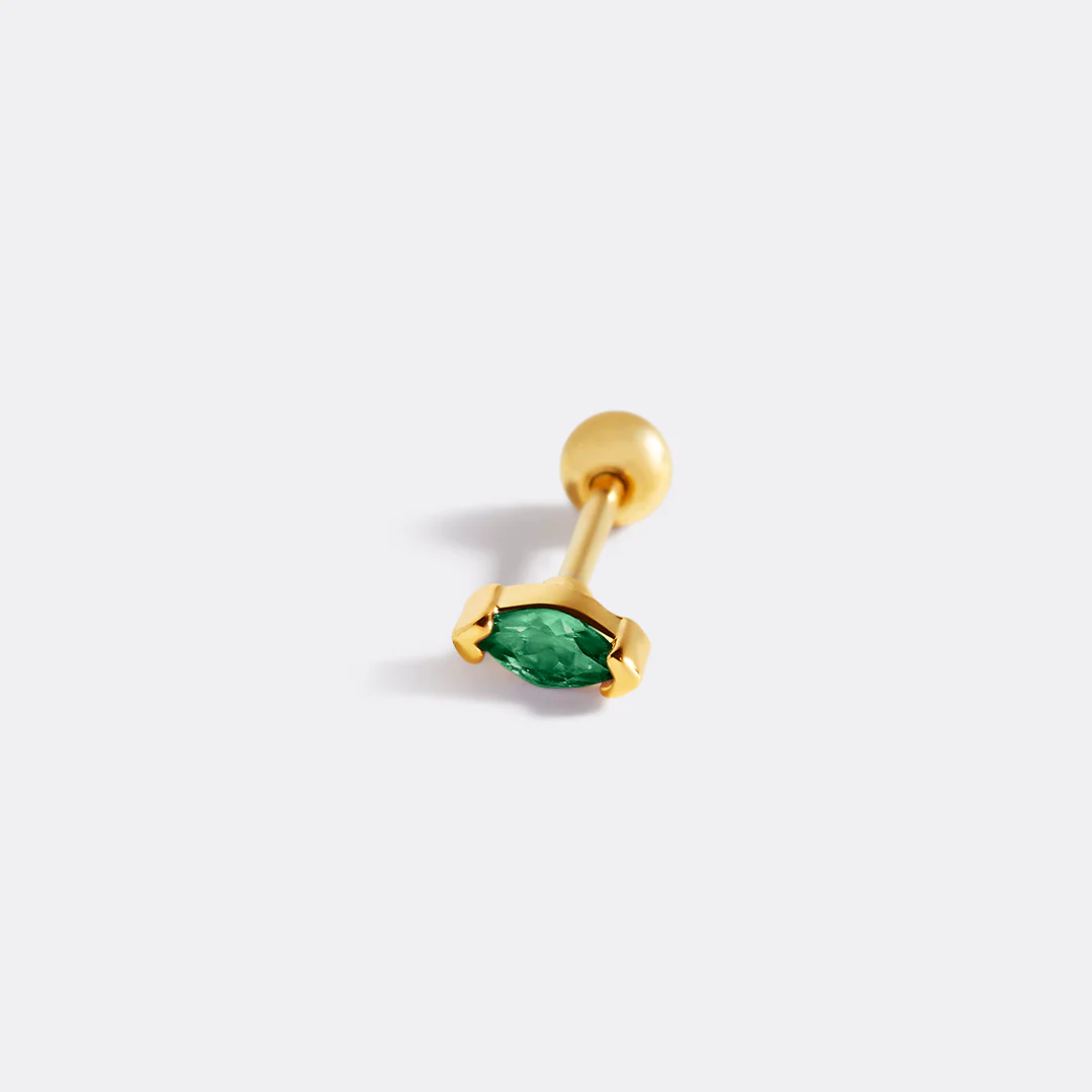 Marquis Gemstone Sleeper Stud Earrings