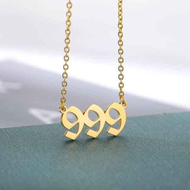 Dainty Angel Number Necklace