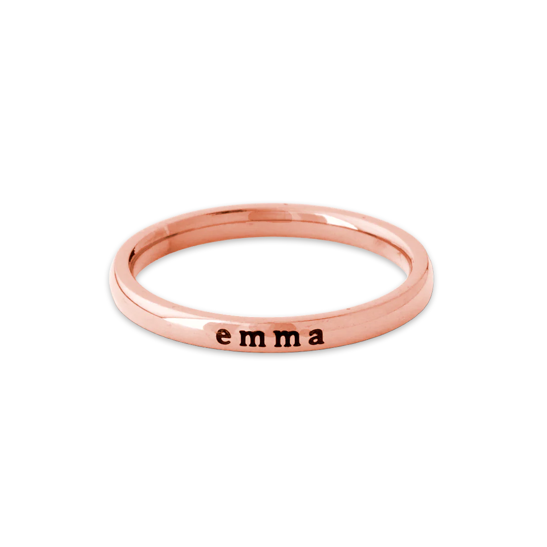 Tiny Stackable Name Ring