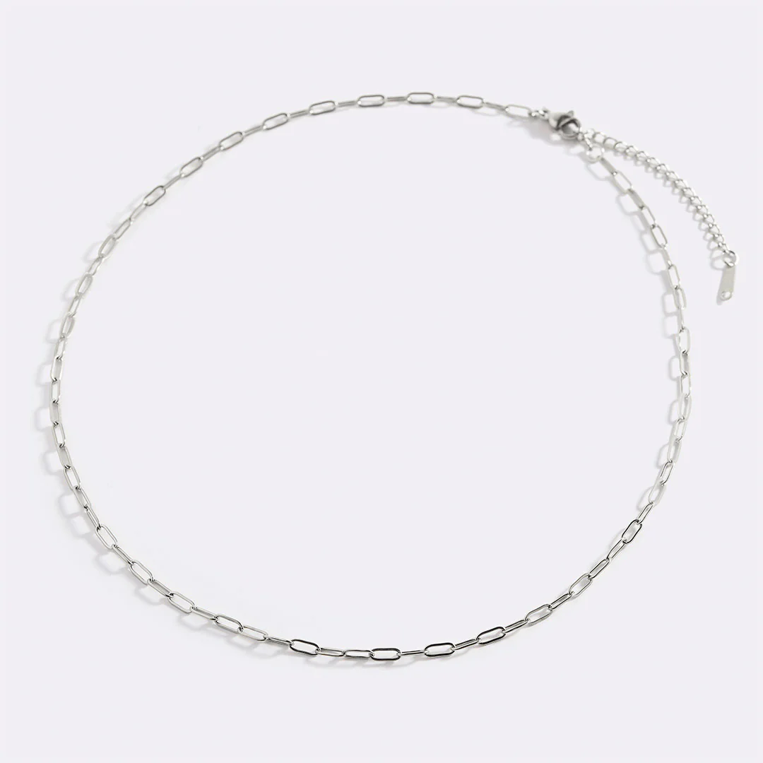 Thin Paperclip Necklace