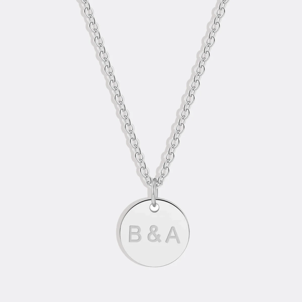 Love Disc Initial Necklace