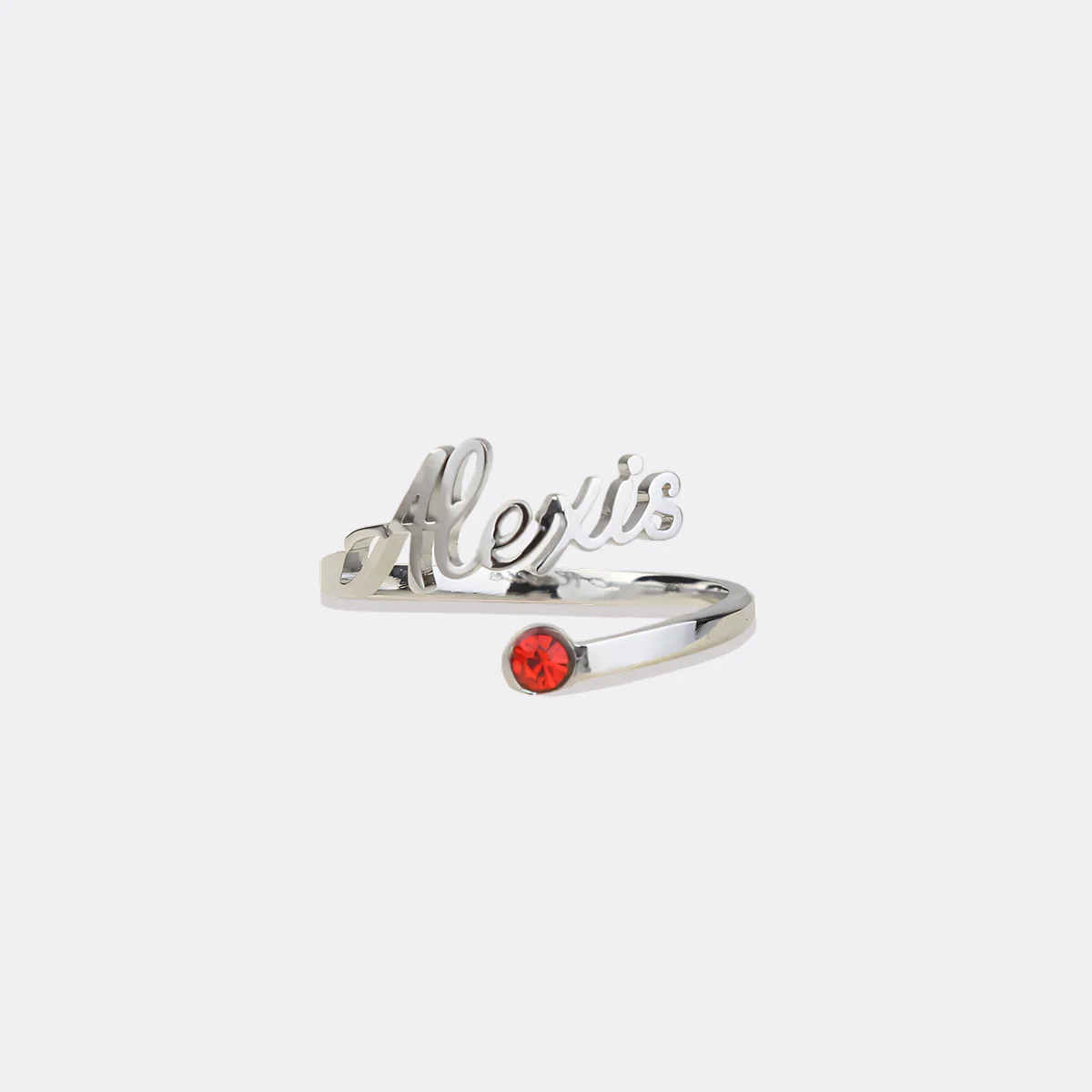 Custom Name Birthstone Ring