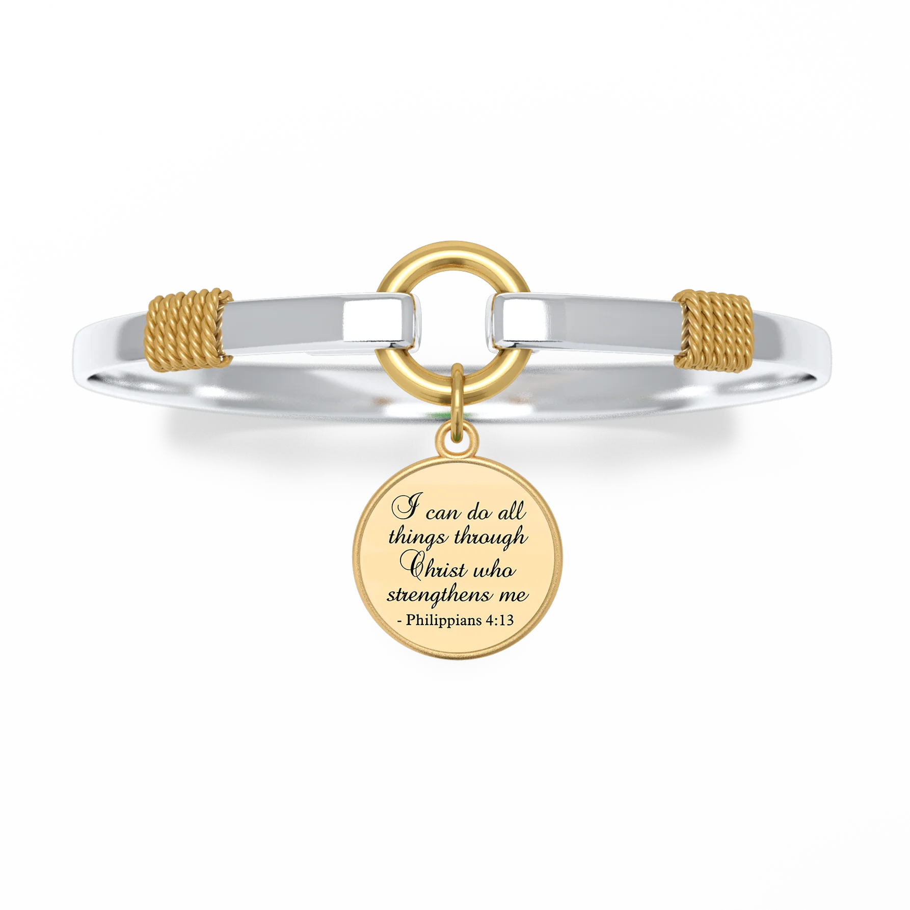 All Things Through Christ - Two-Tone Custom Charm Bracelet