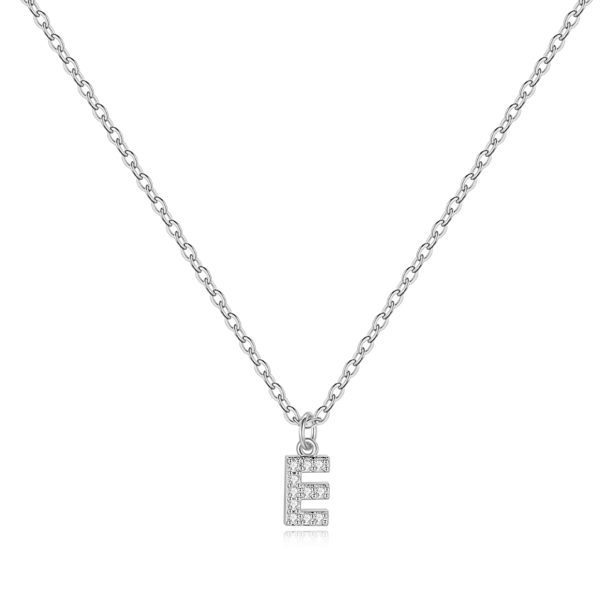 Pavé Uppercase Initial Necklace