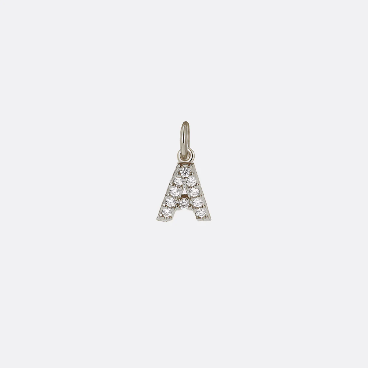 Dainty Pave Initial Charm