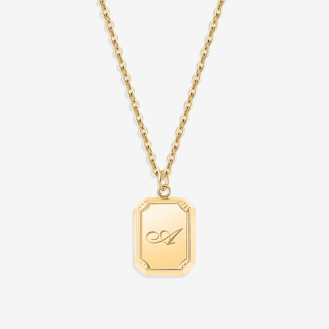 Gold Initial Pendant Necklace