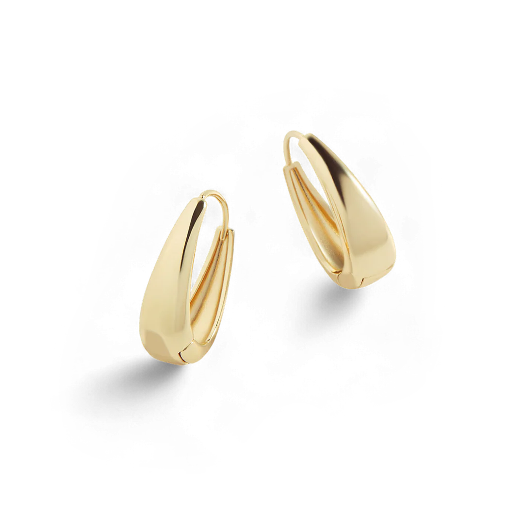 Chunky Teardrop Hoop Earrings