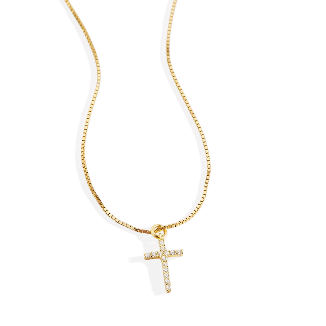 Pave Cross Necklace