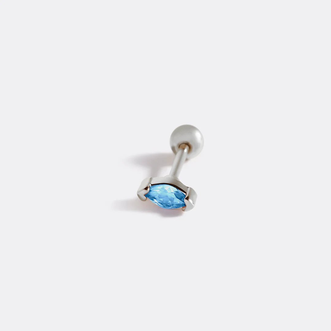 Marquis Gemstone Sleeper Stud Earrings