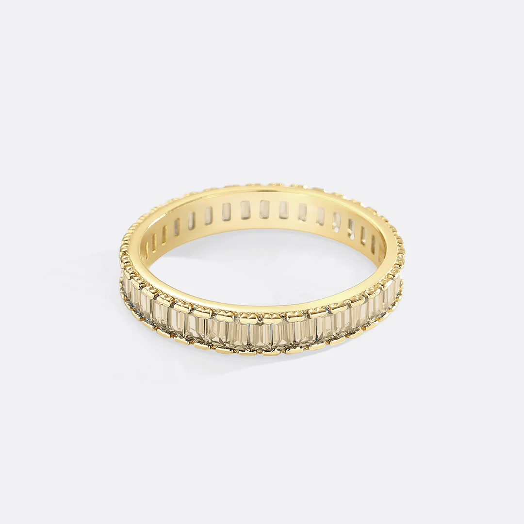Baguette Birthstone Eternity Band