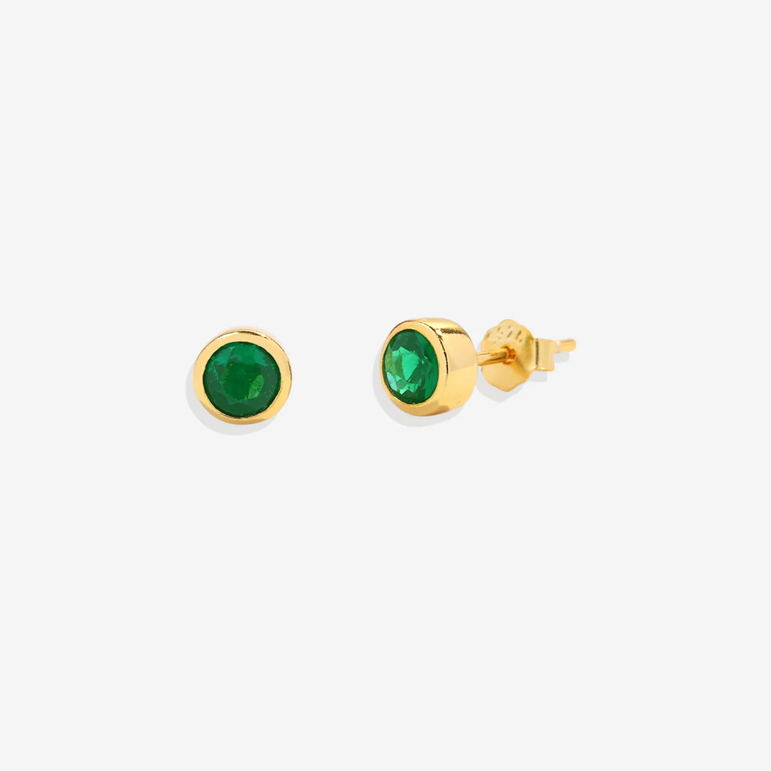 Birthstone Bezel Studs