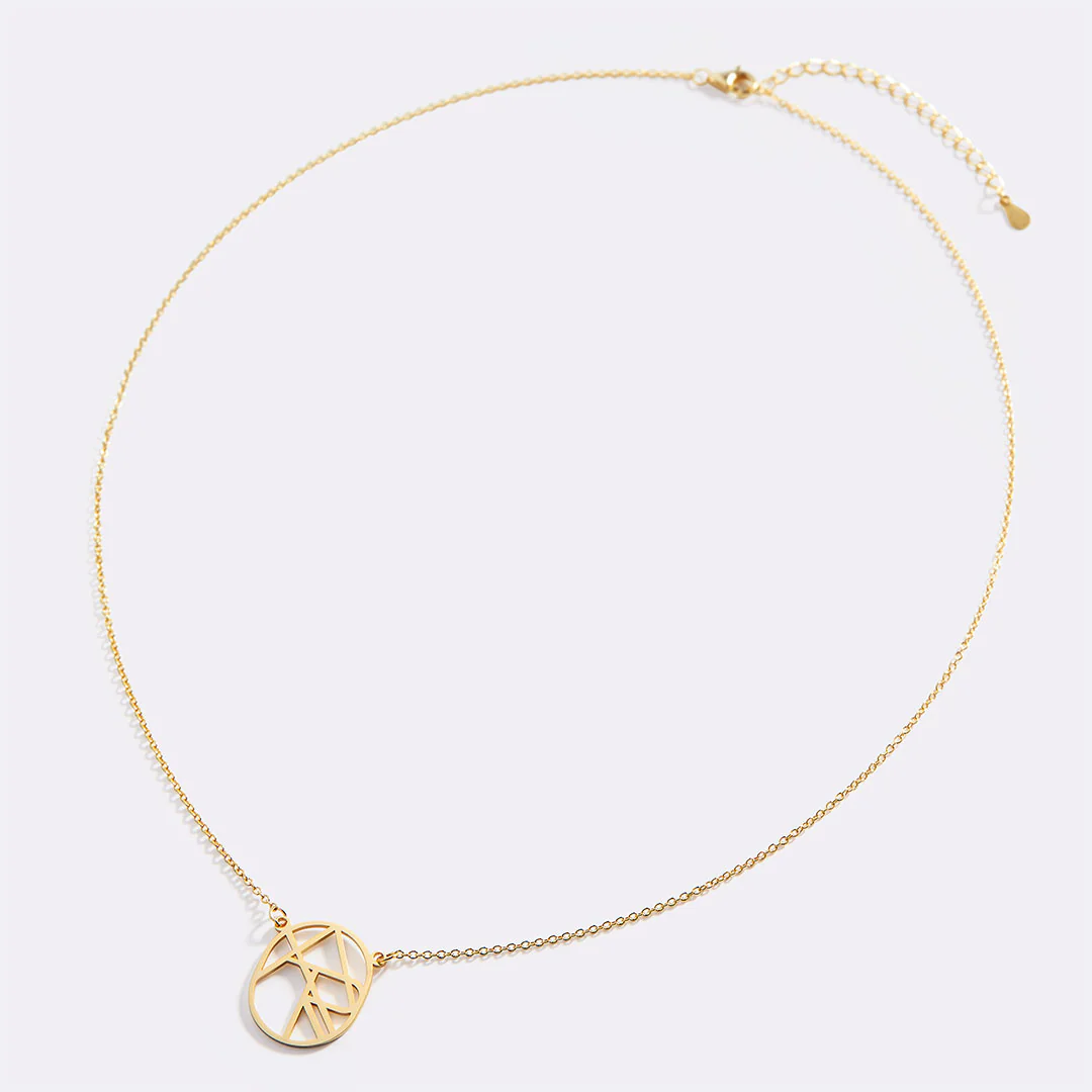Circular Minimalist Monogram Name Necklace