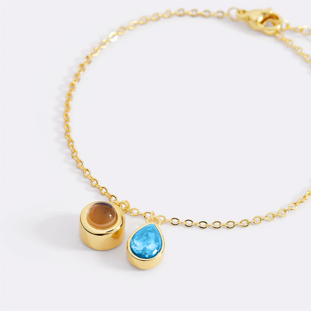 Birthstone Photo Bracelet