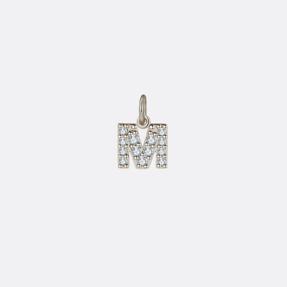 Dainty Pave Initial Charm