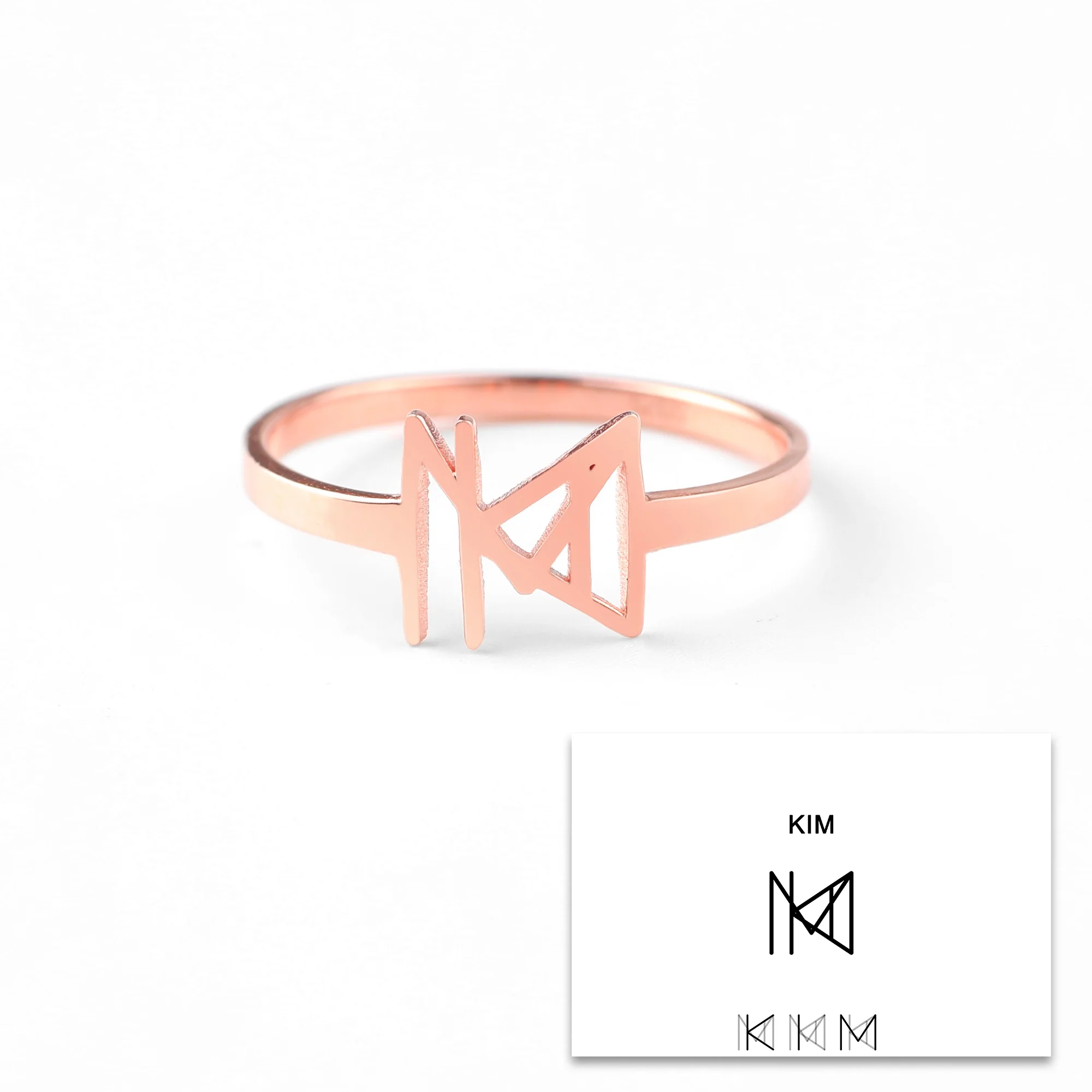 Monogram Name Ring