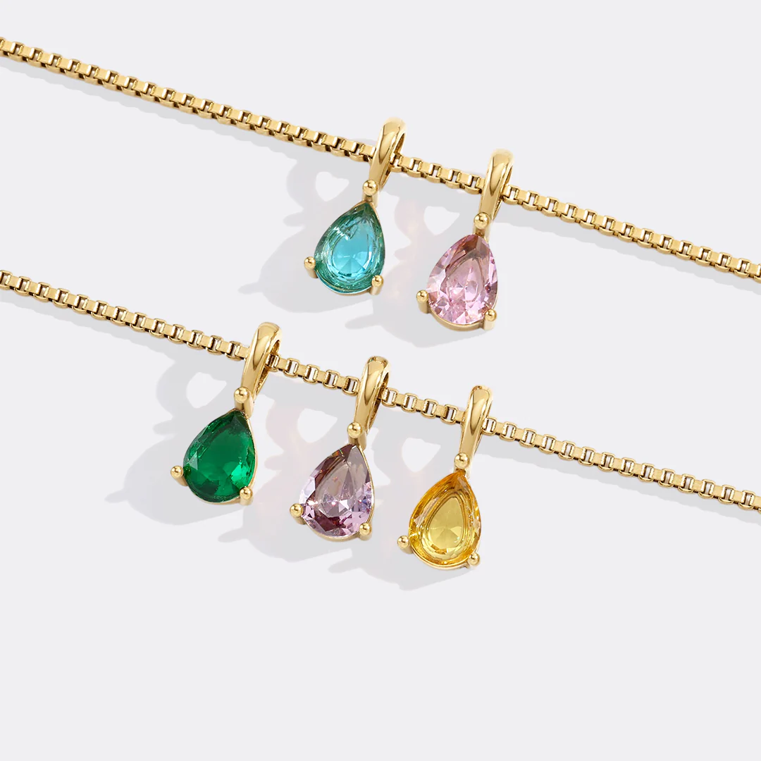 Personalized Multi-Birthstone Necklace