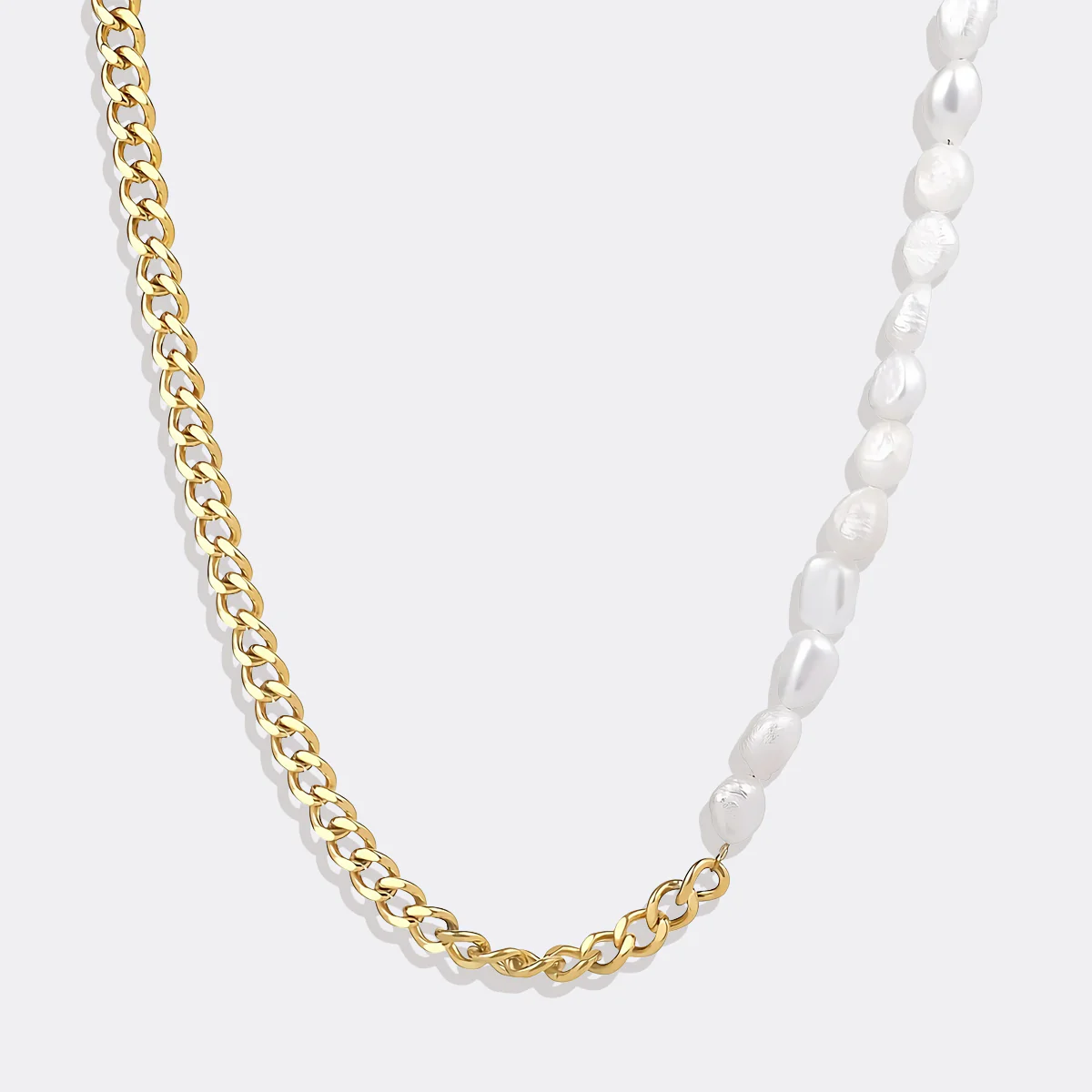 Half Chain Pearl Necklace