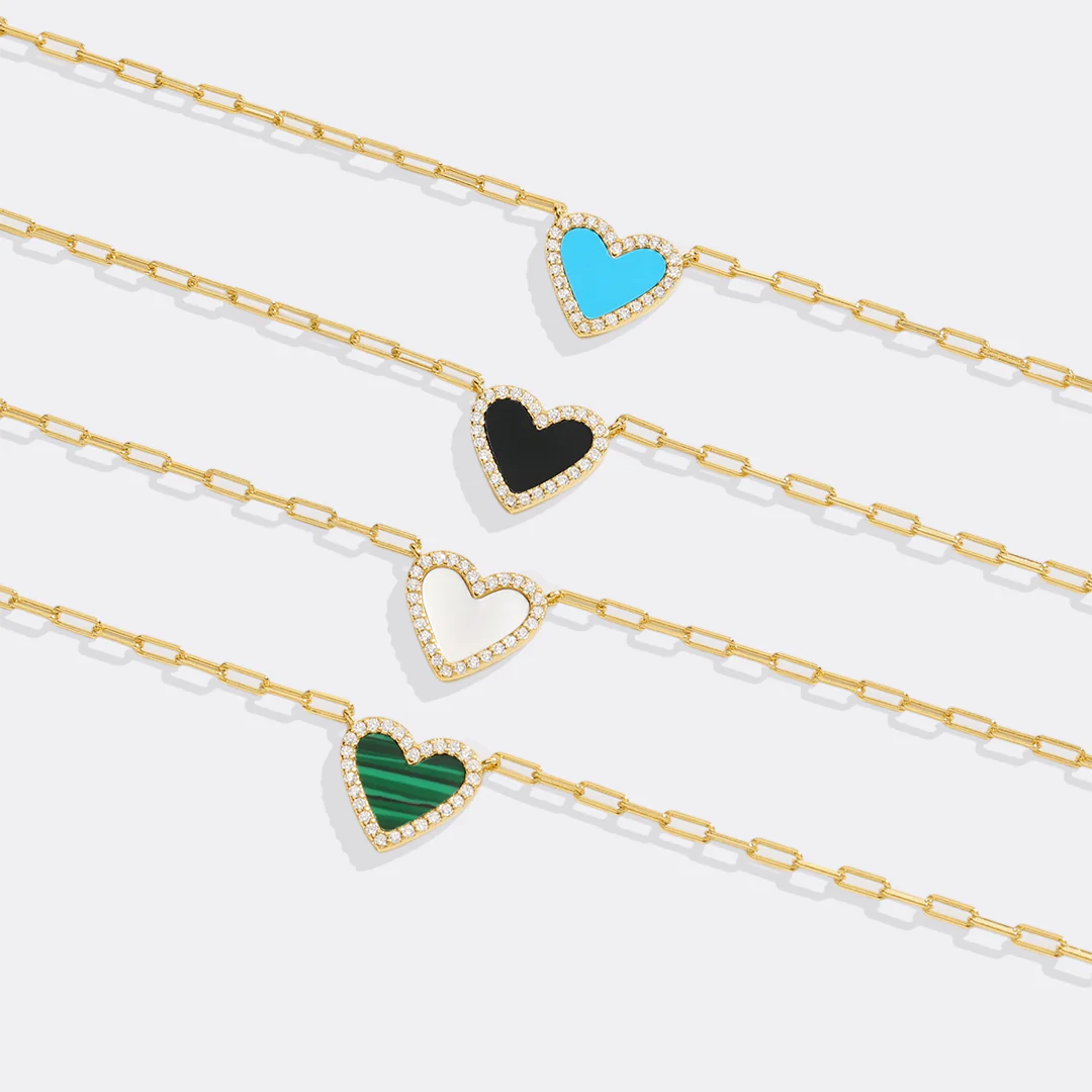 Dainty Heart Paperclip Necklace