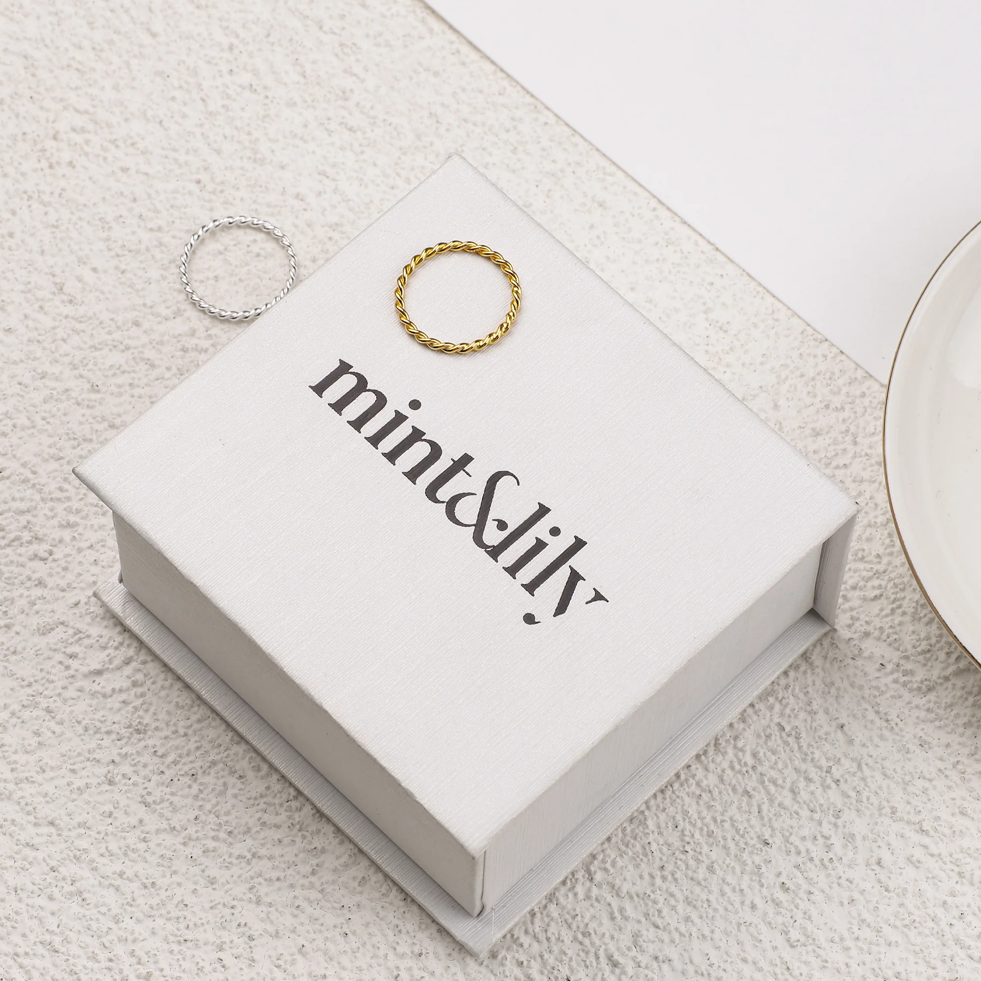 Dainty Braided Stacking Ring