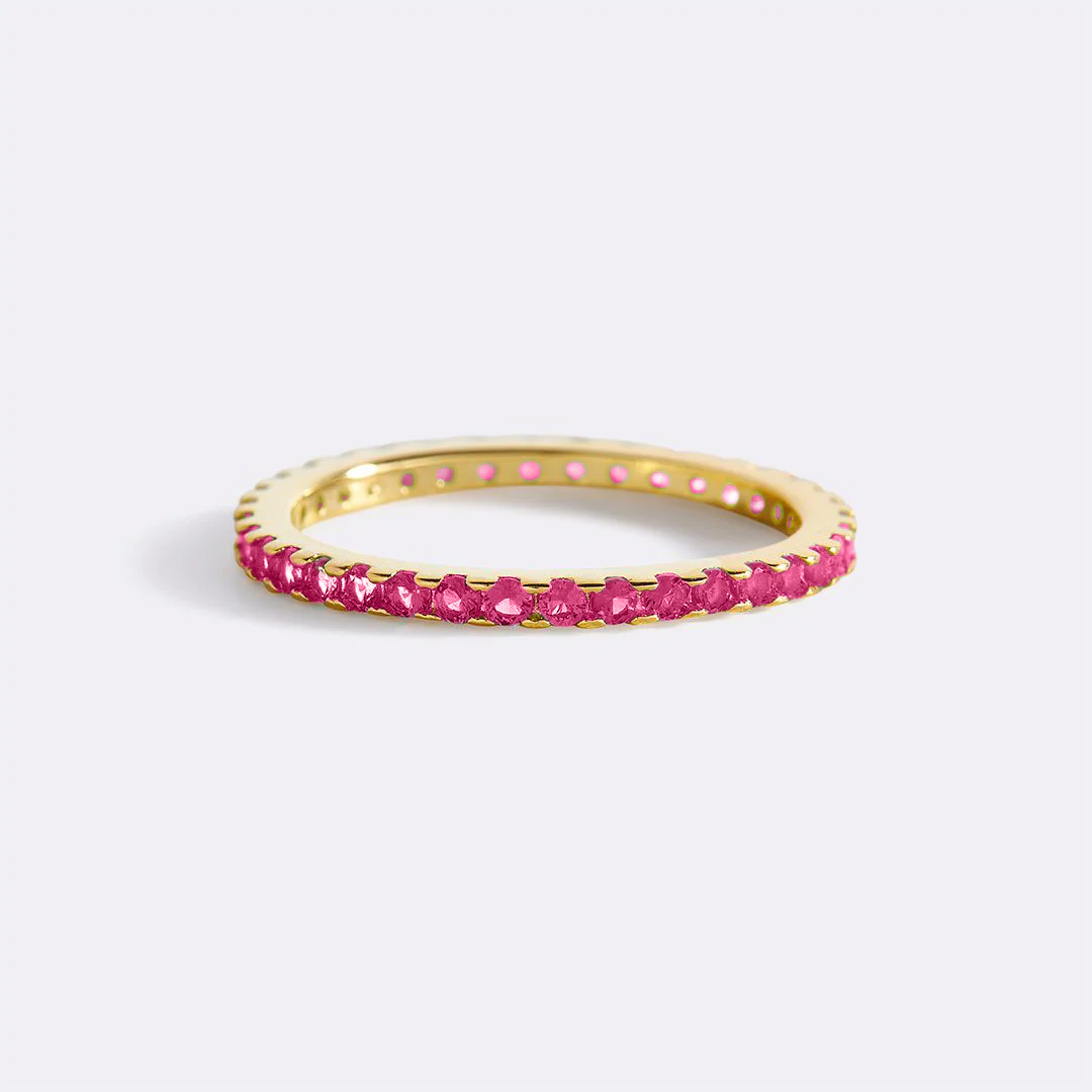July Birthstone Eternity Stacking Ring