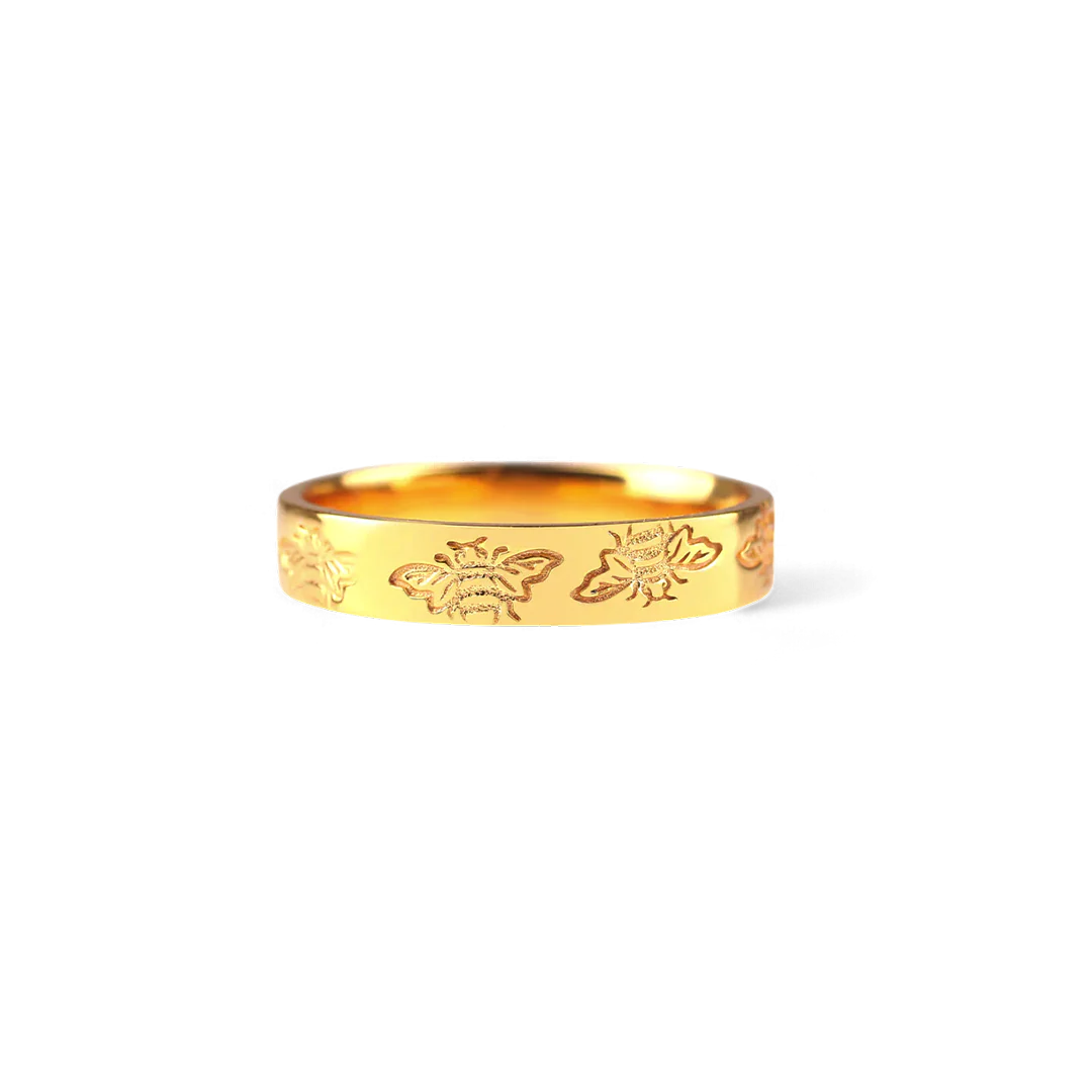Stamped Honey Bee Band