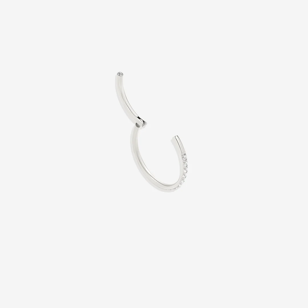 Eternity Crystal Cartilage Hoop Earrings | 16g