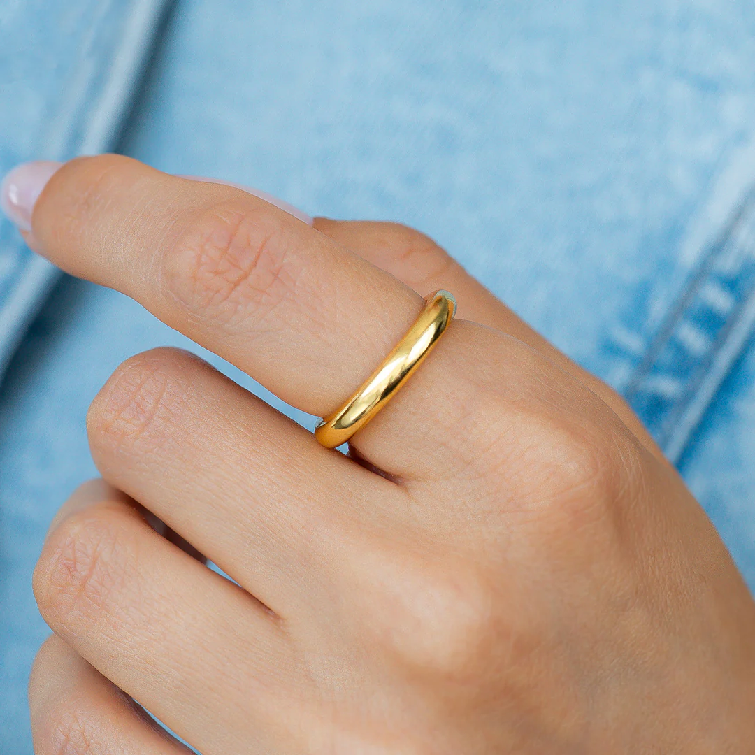Half Round Band Stacking Ring