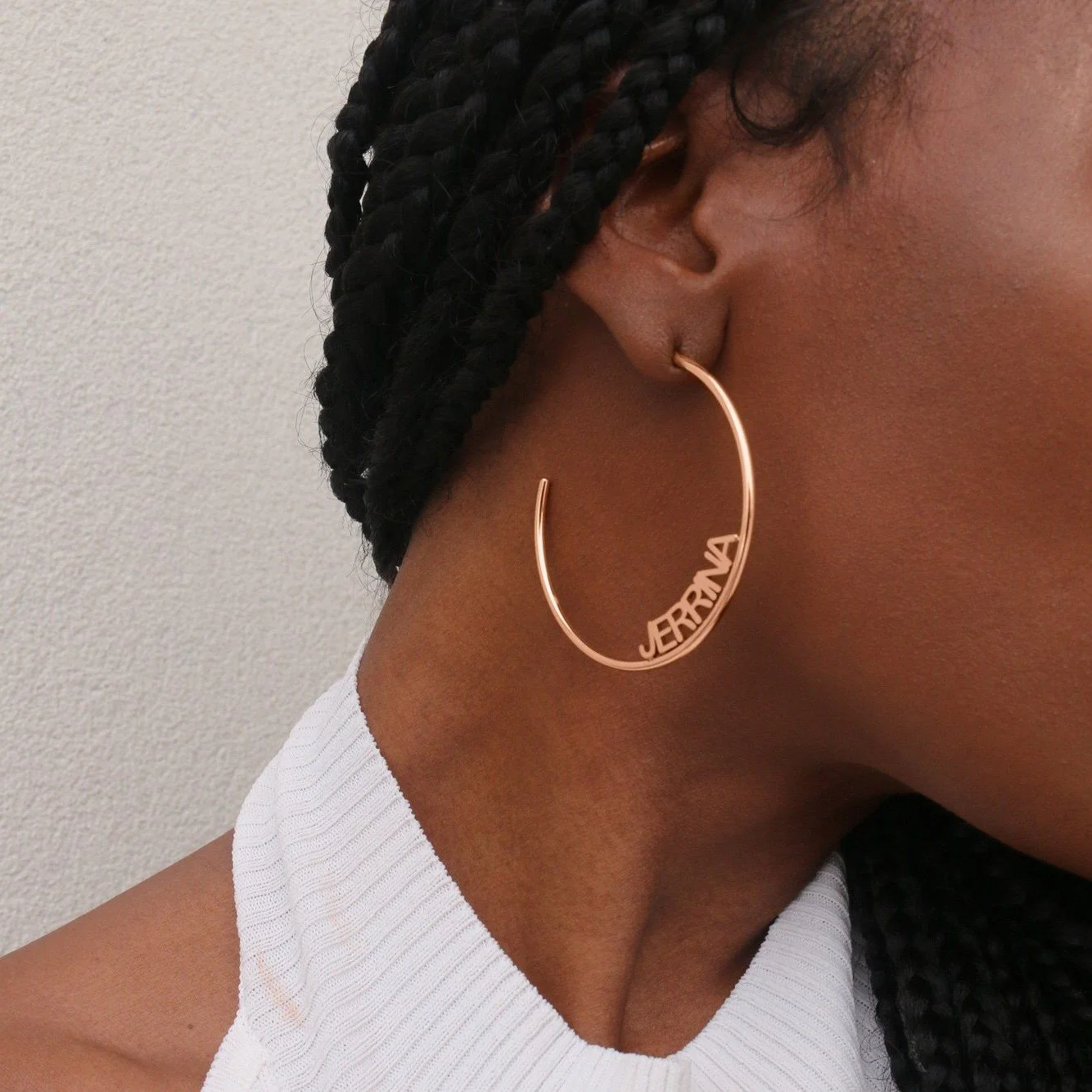 Personalized Name Hoop Earrings
