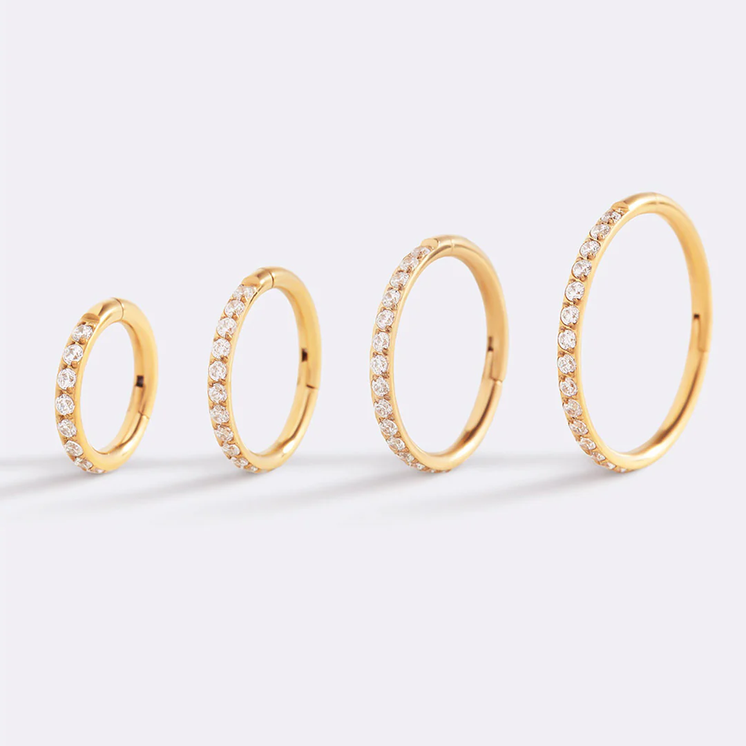 Eternity Crystal Cartilage Hoop Earrings | 16g