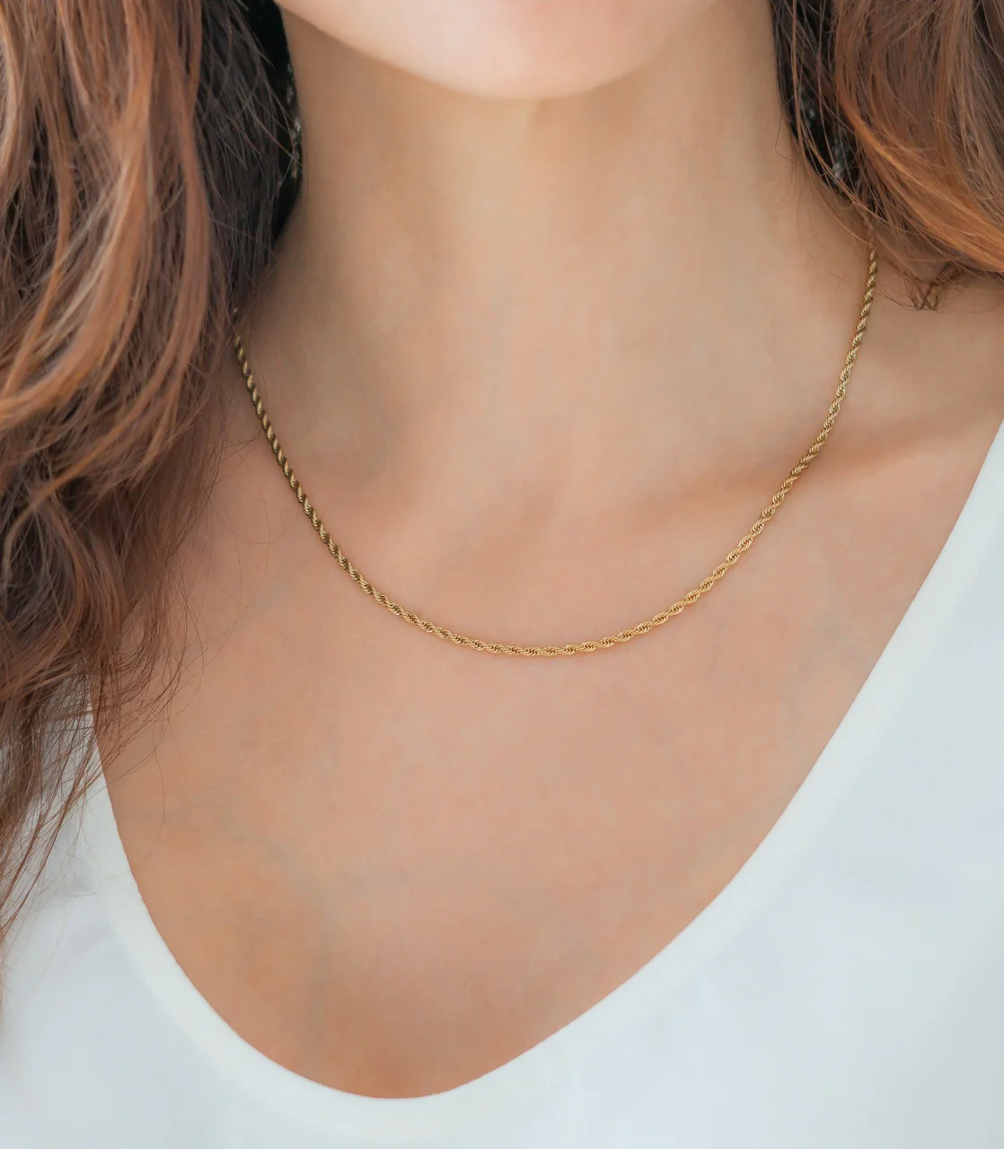 Rope & Paperclip Chain Necklace Duo