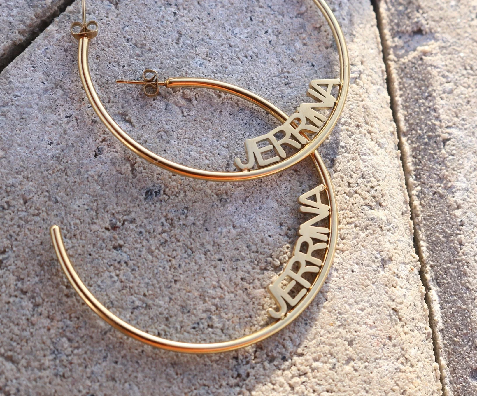 Personalized Name Hoop Earrings