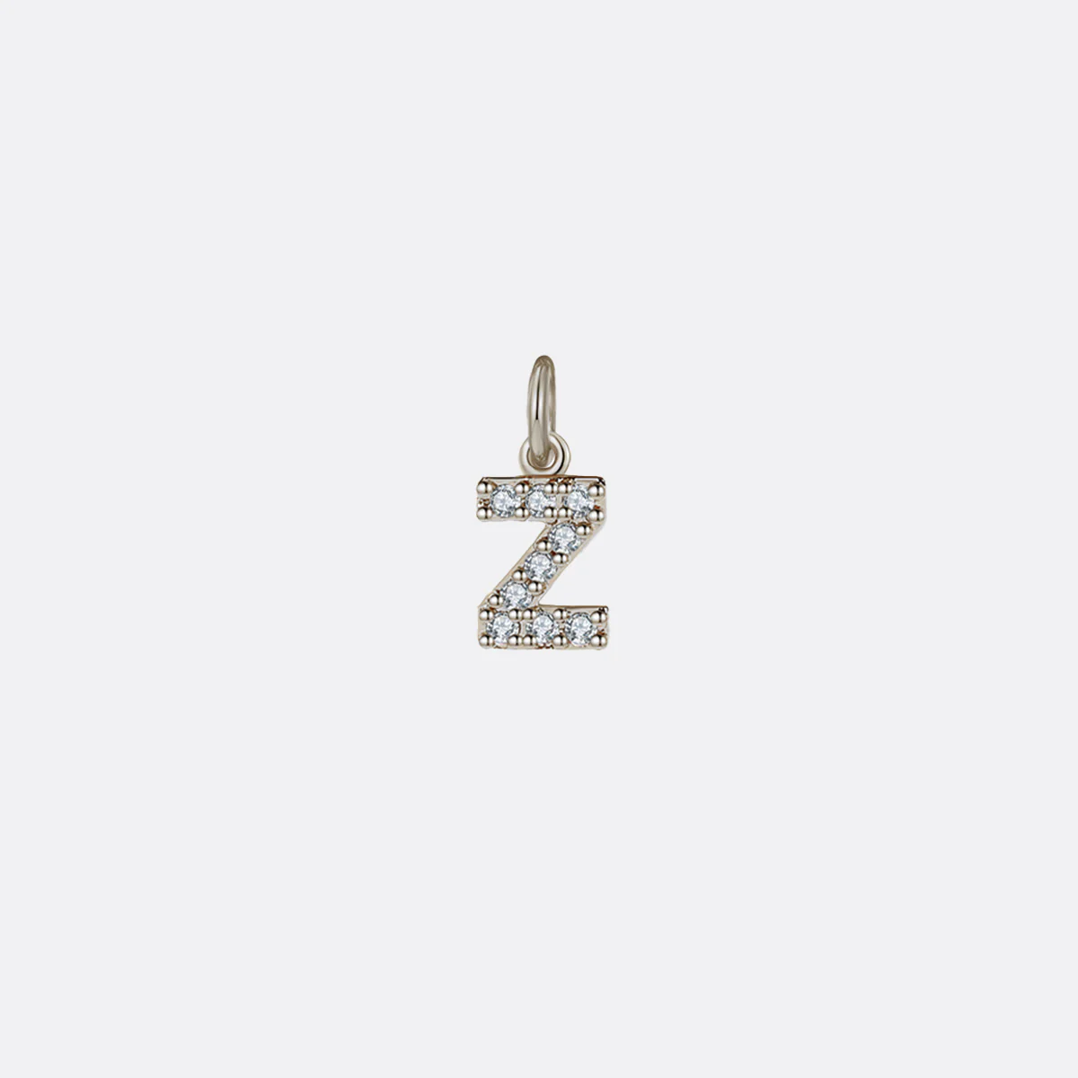 Dainty Pave Initial Charm