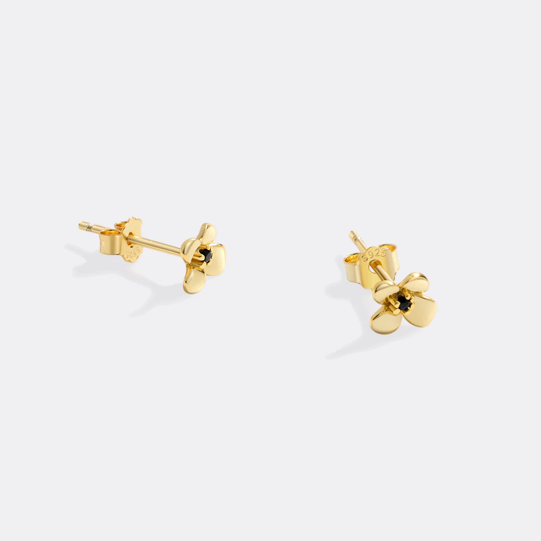 Dainty Floral Statement Stud Earrings