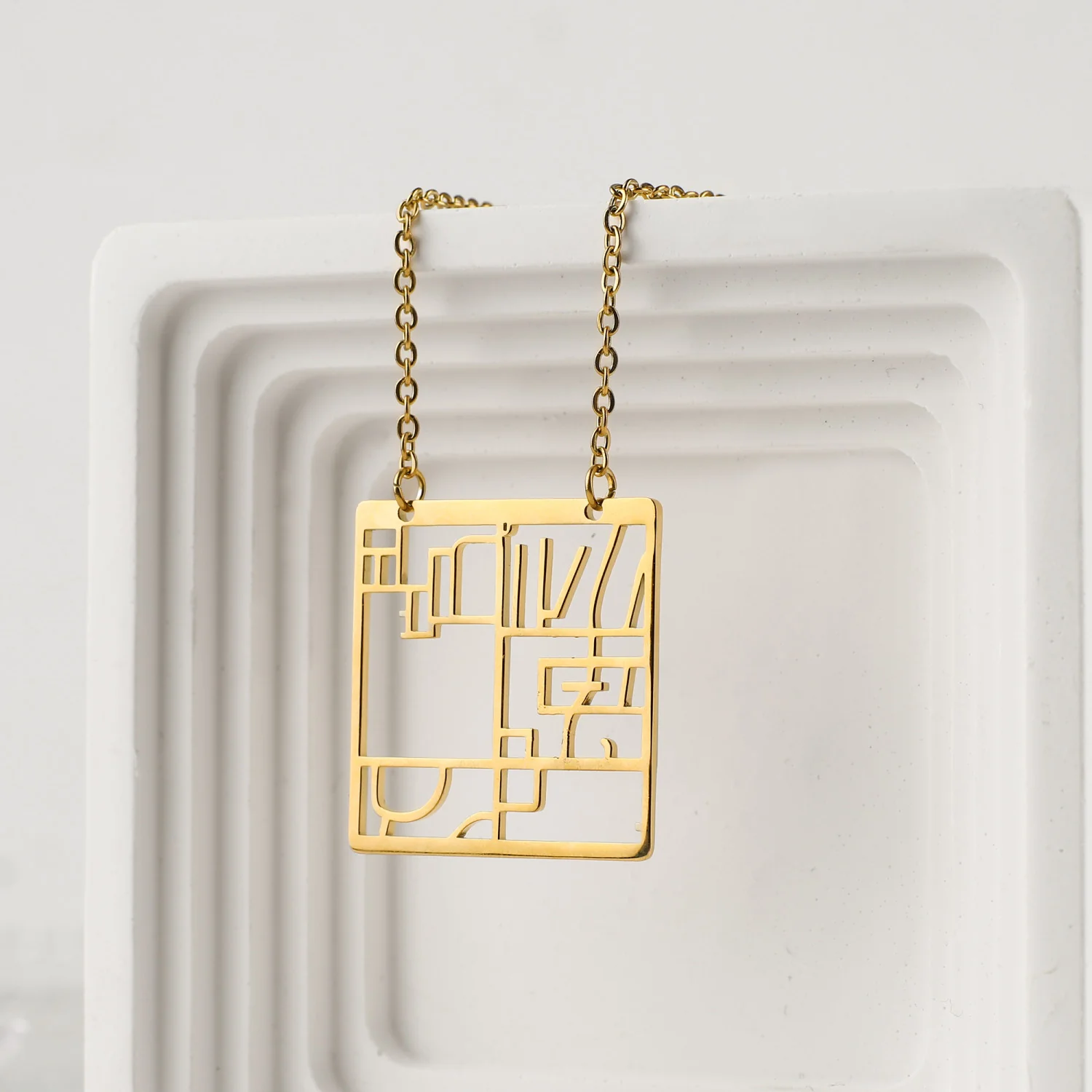 Custom Map Pendant Necklace